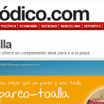 Toalla - Pareo - promoción periódico Catalunya